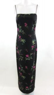 Arianna Rachel Kaye Black Floral Full Length Dress 12