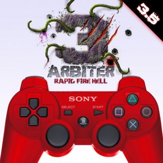 Arbiter 3 5 Elite Rapid Fire Hell Playstation PS3 Controller Red