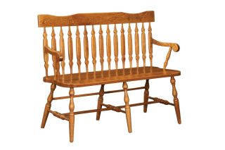 Amish Royal Arrow Solid Wood Bench