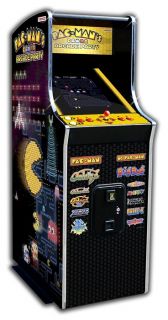 Pac Man Arcade Party Upright Video Game Machine, from Brookstone