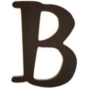 New Arrivals The Letter B Chocolate Brown 9 Baby Nursery Wall Hanging 