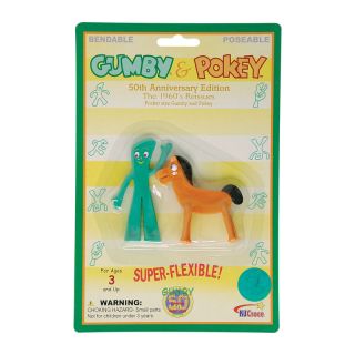 Gumby & Pokey Bendable Pair~NJ Croce~Licensed Collectible~2006~50th 