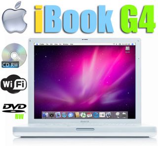 Apple Laptop Mac iBook G4 WiFi DVD CD Burner 10 5 Leopard 1 07GHz 821 