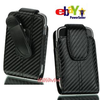  Apple iPhone 4S 4G 4 Carbon Fiber Fabric V Leather Pouch Case Phone 