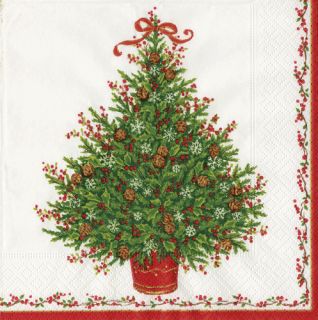 CASPARI 2 / 20ct Pkgs Oh Christmas Tree Holiday Cocktail Paper 