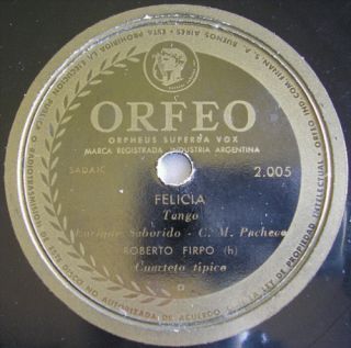 ROBERTO FIRPO h 78 rpm FELICIA CIELO DE ARRABAL
