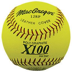 MacGregor Poly Core 12 Slowpitch Softballs Dozen