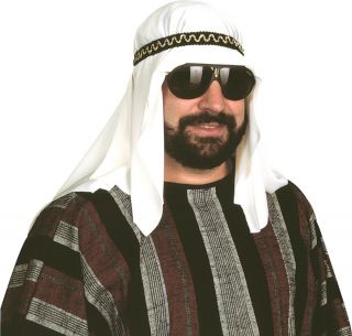 Sheik Costume Headpiece Desert Prince Arab Arabian Sultan Hat 