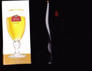 Beer Chalice Stella Artois Gold Rimmed New