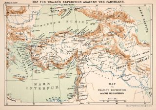   Roman Empire Trajan Parthian Armenia Historical Map Asia Minor