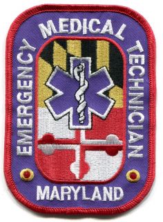 MARYLAND EMT EMERGENCY MEDICAL TECHNICIAN EMS AMBULANCE PATCH