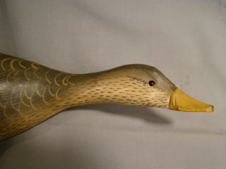 Hand Carved VA Folk Art Jimmy Bowden Painted Virginia Flying Duck 