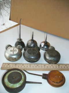 Vintage Assorted Tin Oil Can Push Bottom More
