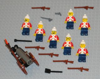 LEGO Minifigures 7 British Soldiers Army Men Military Rifles Lego 
