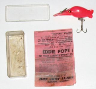 Eddie Pope Hot Shot Lure M 3 in Box with Paperwork