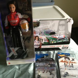 Small Lot Autographed Ashley Force Racing Doll 2 1 64 Dragsters driver 