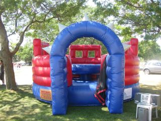    quality 18oz PVC Lighty Used Gladiator Arena Inflatable Bounce house