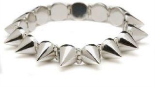 cc skye mercy spike bracelet in silver 7 in length brand new with tags 