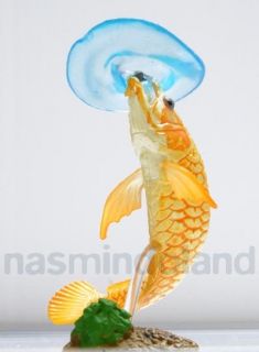   Nature Dragon Golden Arowana Fish Beautiful Figurine Figure