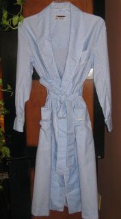 NEW Turnbull Asser Sm Blue Belted Dressing Gown Robe England 425