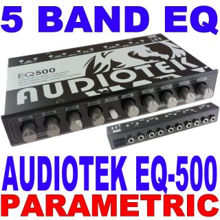 Audiotek 5 Band Parametric Equalizer EQ Car Sub Control Aux Input 