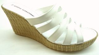 athena alexander women s fany sandal white size 11 m