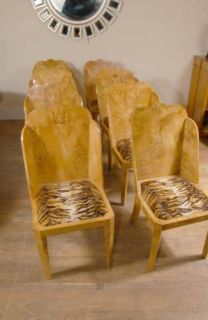 Set 8 Art Deco Shell Dining Chairs Chair Seats