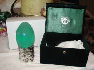 Arthur Court Collectors Glass Egg w Stand 1998
