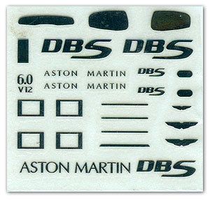 Metal Decal 1 24 Aston Martin DBS for Tamiya 24316 f1 volante db5 db7 