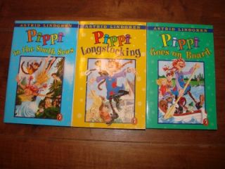 Pippi Longstocking Book Lot Astrid Lindgren VGC Set South Seas on 