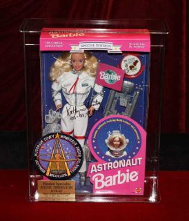 NASA Astronaut Kathy Thornton Signed Space Shuttle Barbie COA UACC DVD 