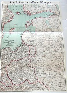 1914 Collier Encyclopedic Atlas Gazetteer WWI War Maps