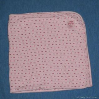 Petit Lem Pink White Reversible Blanket Tea Cups Mouse