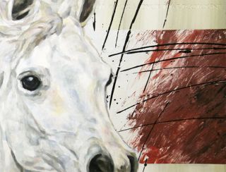 Arabisches Pferd Horse Original Gemälde Painting Joart