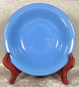 Sakura Stoneware Concentrics Blue Coupe Soup Bowls Blue Embossed Rings 