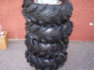 27 Mud Trax Wide Set ATV Tires for 14 Wheels 27x11 14 Full Complete 