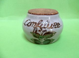 Vtg French Ceramic Jam Pot Confiture Signed Arnon