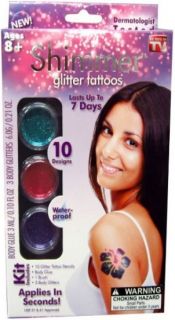 Shimmer Body Art Glitter Tattoos Kit as seen on TV great fun