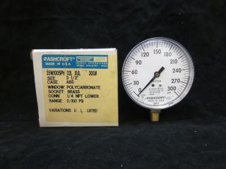 Ashcroft Water Pressure Gauge For Fire Protection Service 300psi New 