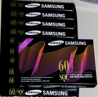 Samsung 60 SQC Lot of 10 SEALED Blank Audio Cassette Tapes