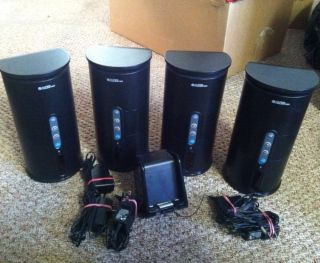 Audio Unlimited 900MHz Wireless Indoor Outdoor 4 Speaker System Set 