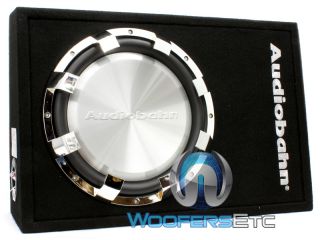 ABS12H Audiobahn 12 Shallow Slim Mount 1100W Sub Enclosed Subwoofer 