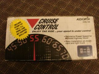 AUDIOVOX CCS 100 UNIVERSAL CRUISE CONTROL W MAGNET KIT NEW IN BOX NOS