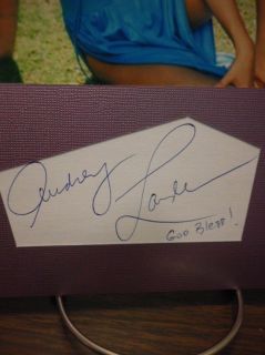 Audrey Landers Autograph Sexy Swimsuit Display Signed Signature COA 