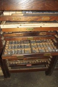 Antique Printing Press & Shop Equipment With Type