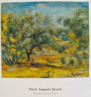 Pierre Auguste Renoir Signed Lithograph Outside Cagnes