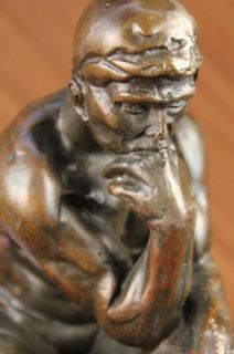   Figurine The Thinker Signed Auguste Rodin Sculpture Art Nouveau