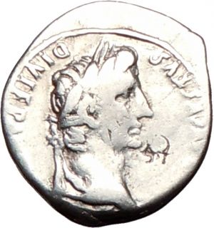 AUGUSTUS w Gaius & Lucius Caesars 2BC Ancient Rare Authentic Silver 