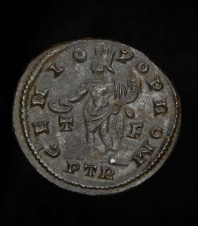 Ancient Roman Genius Follis Coin of Emperor Maximinus II