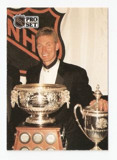 1991 92 Wayne Gretzky Pro Set Art Ross Lady Byng Trophy Hockey Trading 
